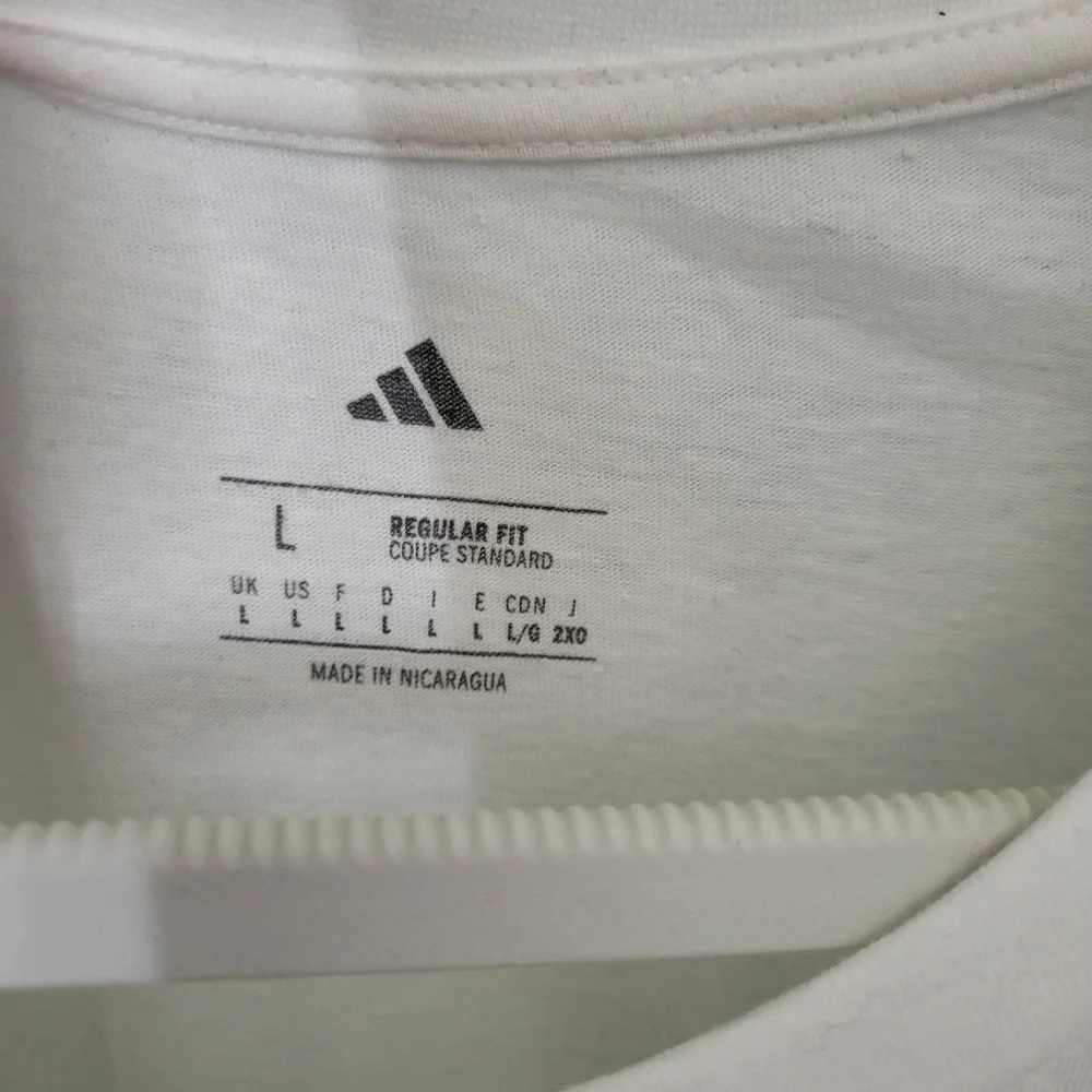 Adidas Men Large Camo Liner Graphic Short‎ Sleeve T-shirt Top White New Cotton